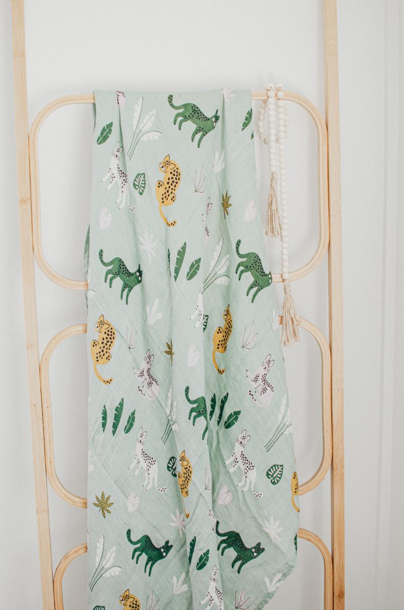 Muslin Cotton Swaddle - Jungle Cuddle