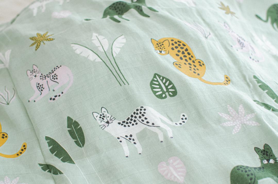 Muslin Cotton Swaddle - Jungle Cuddle