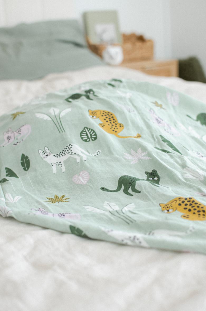 Muslin Cotton Swaddle - Jungle Cuddle